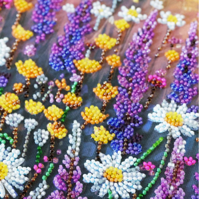 Set broderie cu margele cusute, Valea viselor, 22 x 33 cm [4]