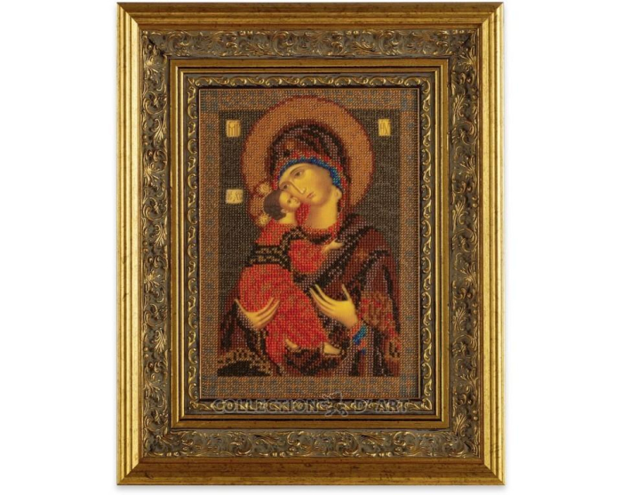 Set broderie cu margele cusute, Icoana Maica Sfanta, 18x25 cm [2]