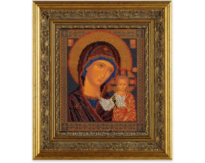 Set broderie cu margele cusute, Icoana Maica din Kazani, 19x23 cm [2]