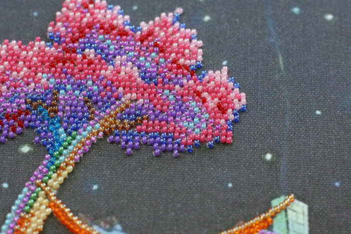 Set broderie cu margele cusute, Vis sub stele, 25x38 cm [5]