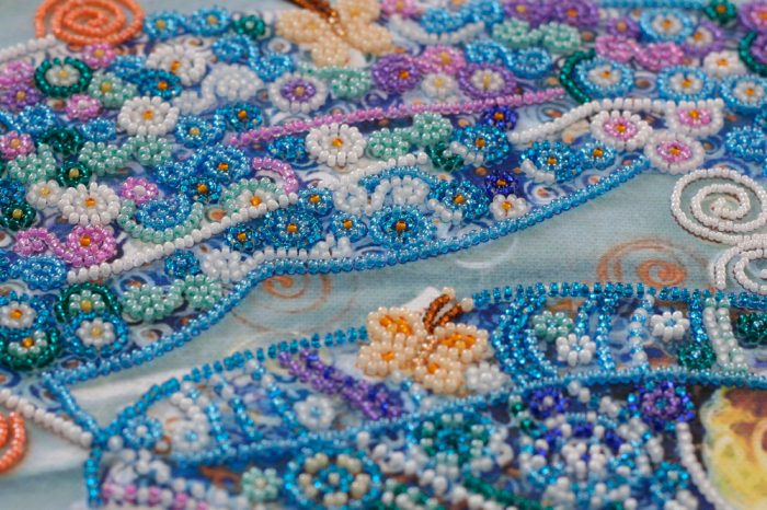 Set broderie cu margele cusute, Inger protector, 31x37 cm [2]