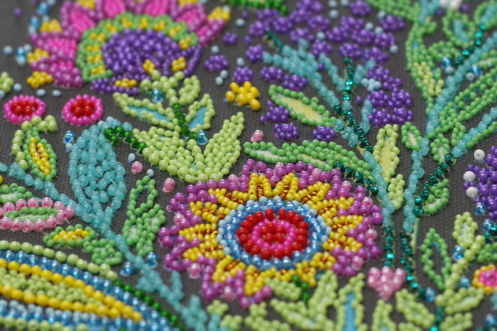 Set broderie cu margele cusute, Ceasca de fericire, 23,5x32,5 cm [5]