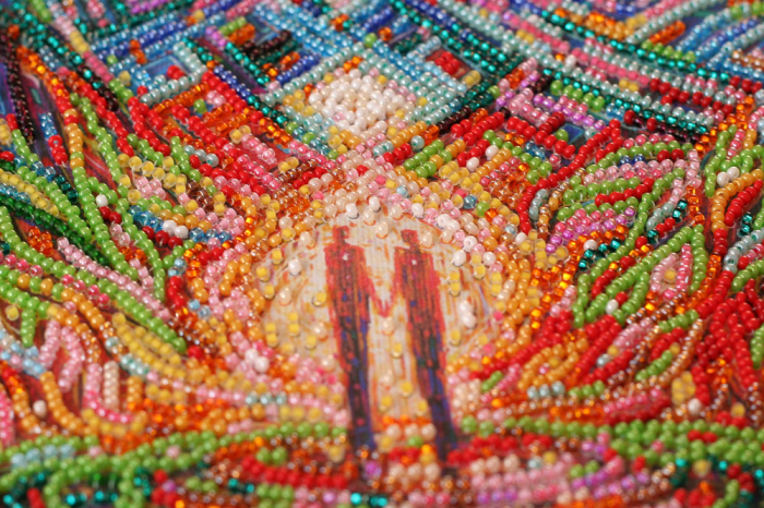 Set broderie cu margele cusute, Trezire in iubire, 31x38 cm [5]