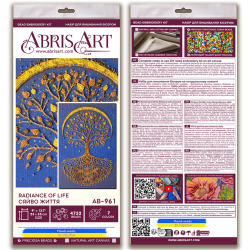 Set broderie cu margele cusute, Radianta vietii, 23x35 cm [7]