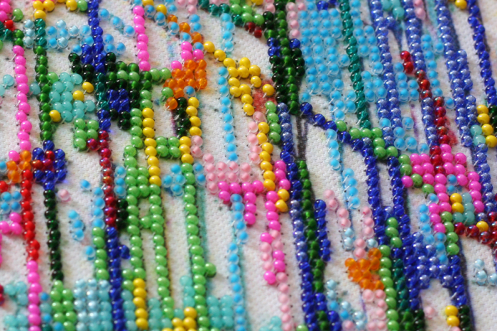 Set broderie cu margele cusute, Ploaia indragostitilor, 23x33cm [6]