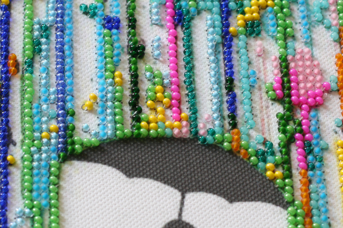 Set broderie cu margele cusute, Ploaia indragostitilor, 23x33cm [5]