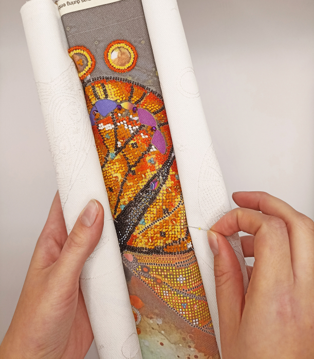 Set broderie cu margele cusute, Zbor de chihlimbar, 31x40 cm [4]
