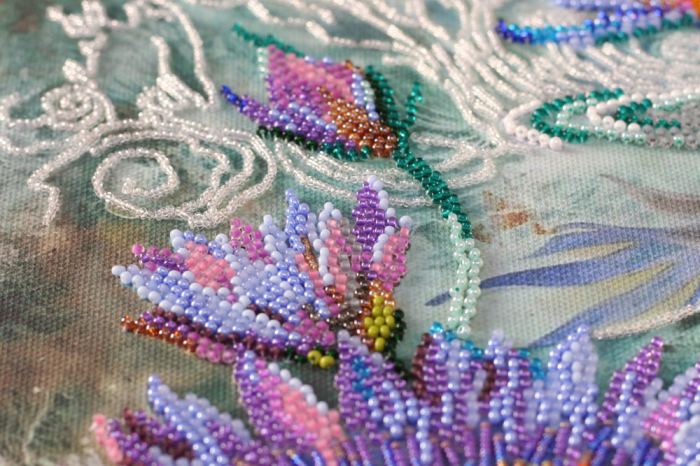 Set broderie cu margele cusute, Carabusul de aur, 30x37 cm [3]