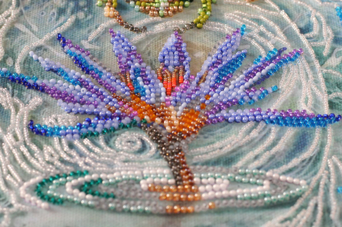 Set broderie cu margele cusute, Carabusul de aur, 30x37 cm [2]
