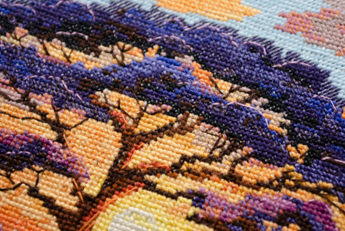Set broderie in cruciulita, Savana, 23x22 cm [4]
