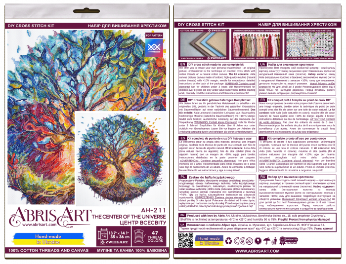 Set broderie in cruciulita, Centrul universului, 35x36 cm [6]