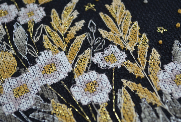 Set broderie in cruciulita, cu gherghef, Lumina stelelor, 17x17 cm [2]