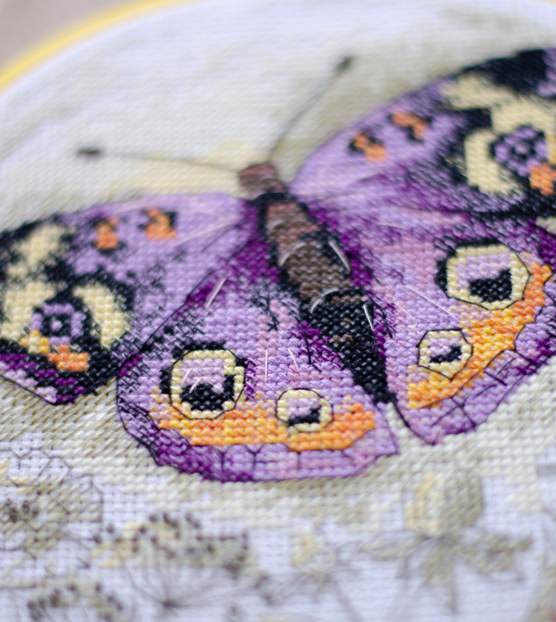 Set broderie in cruciulita, cu gherghef, Sarutul soarelui, 17x17 cm [3]