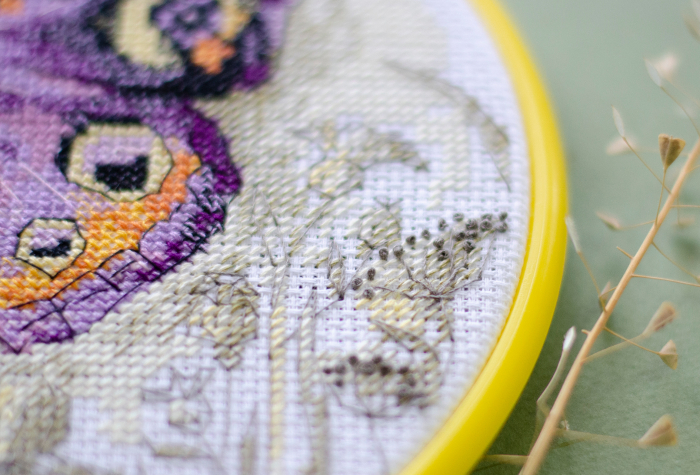 Set broderie in cruciulita, cu gherghef, Sarutul soarelui, 17x17 cm [4]