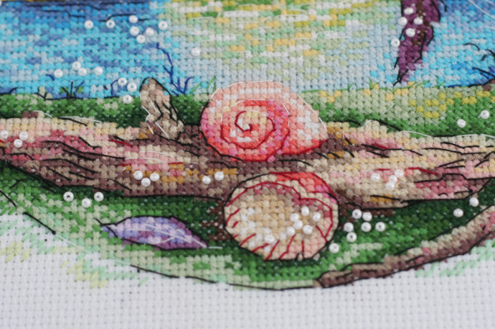 Set broderie in cruciulita, Paradis insorit, 25x25 cm [4]