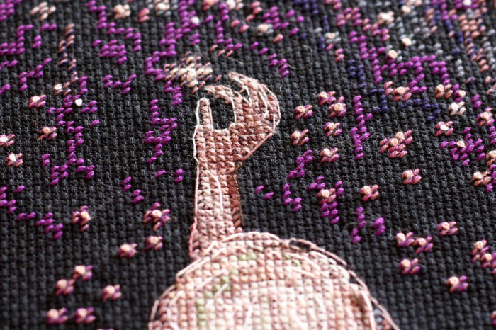 Set broderie in cruciulita, Dorinta in stele, 20x38 cm [6]