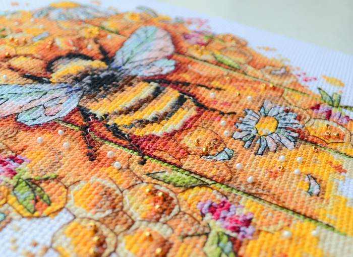 Set broderie in cruciulita, Poliflora, 20x25 cm [5]