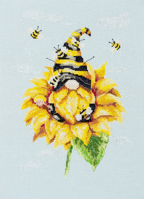 Set broderie in cruciulita, Spiridusul albinelor, 30x22 cm [1]