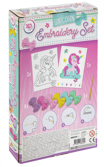 Set broderie pentru copii, Unicorn, 6 culori [2]