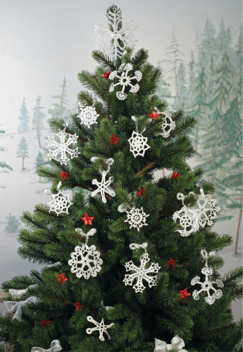 Set creatie accesorii crosetate, Fulgi de nea albi [2]