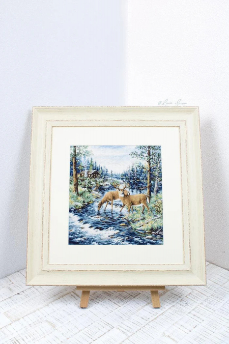 Set goblen de cusut, cu diagrama,  Dimineata linistita, 24 x 26.5 cm [3]