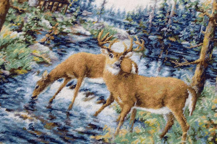 Set goblen de cusut, cu diagrama,  Dimineata linistita, 24 x 26.5 cm [2]