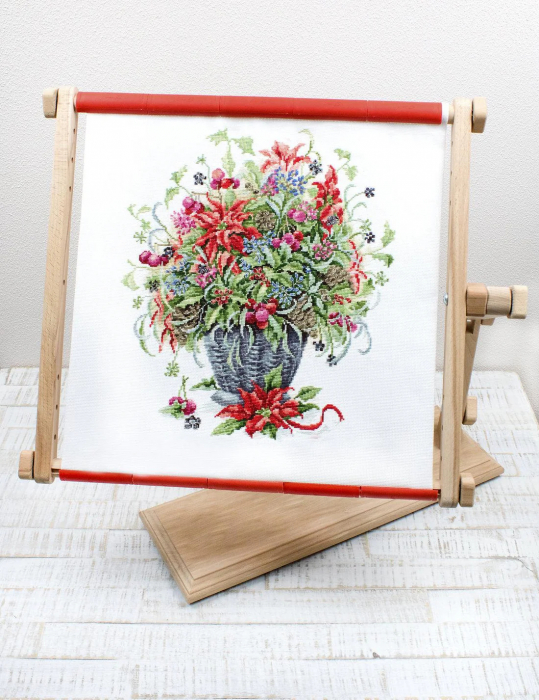 Set de brodat in cruciulita, Craciunita, 30 x 34 cm [4]