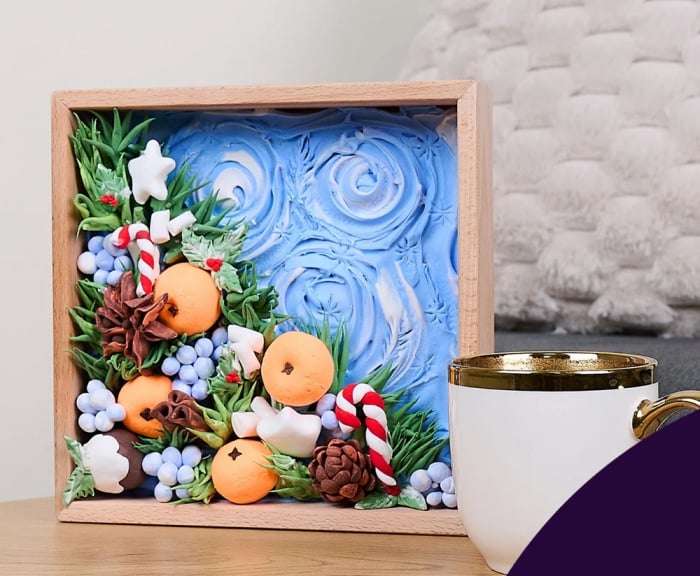 Set de creatie senzoriala 3D, cu argila, Fericire, 21x21 cm [2]