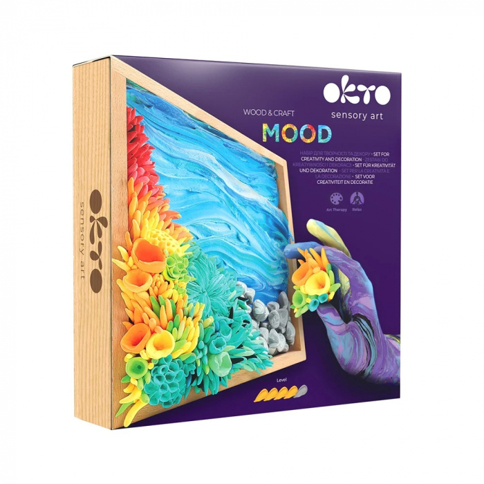 Set de creatie senzoriala 3D, cu argila, Pasiune, 21x21 cm [4]