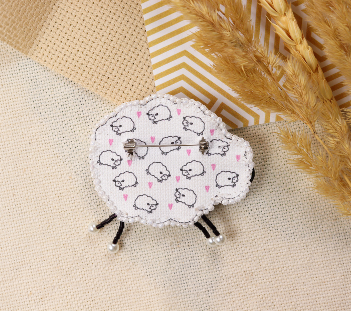 Set decoratie cu margele (brosa), Oita, 10 culori, 6,1x5cm [4]