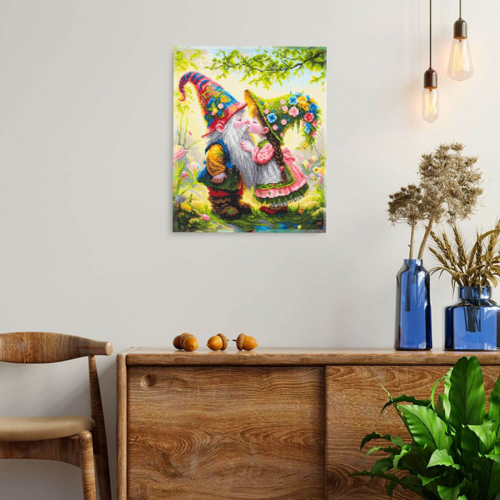 Set goblen cu diamante, cu sasiu, Poveste in doi, 40x50 cm [4]