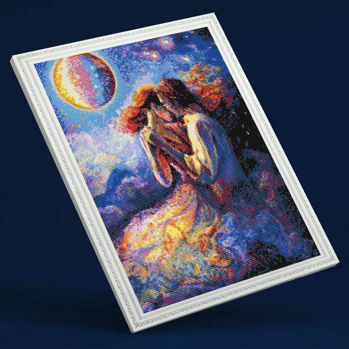 Set goblen cu diamante, cu sasiu, Dragostea pluteste in aer - Josephine Wall, 40x50 cm [2]