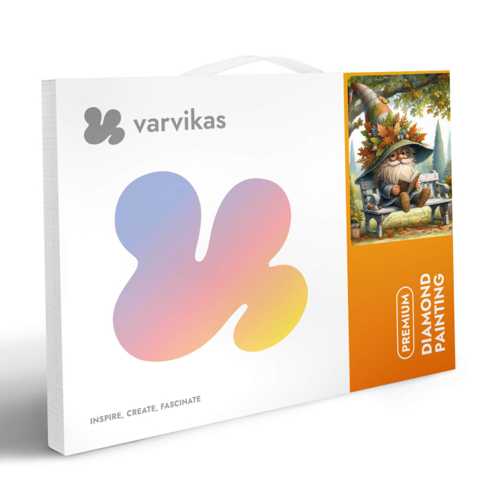 Set goblen cu diamante, cu sasiu, Poveste din padure, 30x40 cm [6]