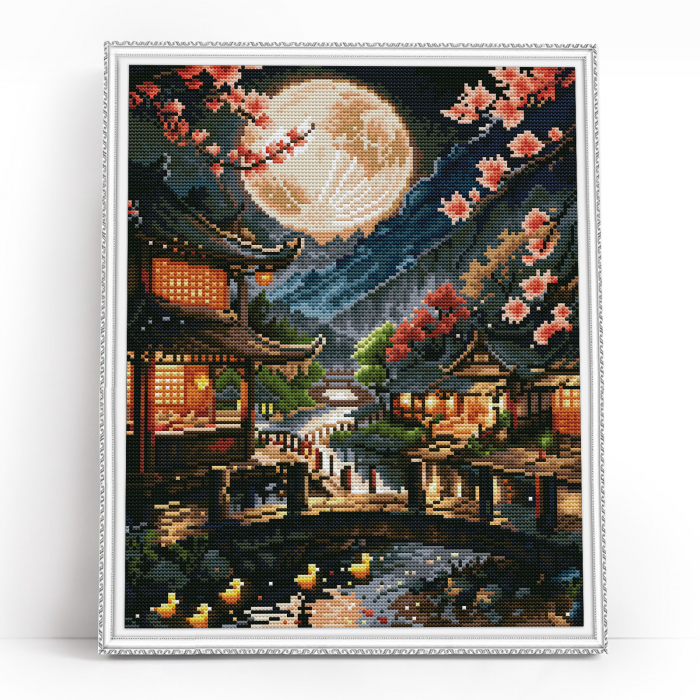 Set goblen cu diamante, cu sasiu, Noapte orientala, 40x50 cm [2]