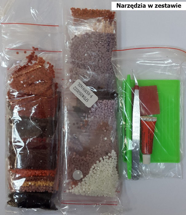 Set goblen cu diamante, cu sasiu, Lac montan, 40x50 cm [3]