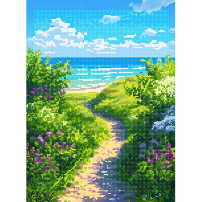 Set goblen cu diamante, cu sasiu, Spre mare, 30x40 cm [2]