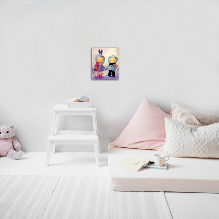 Goblen cu diamante, cu sasiu, Papusi, 30x40 cm [2]