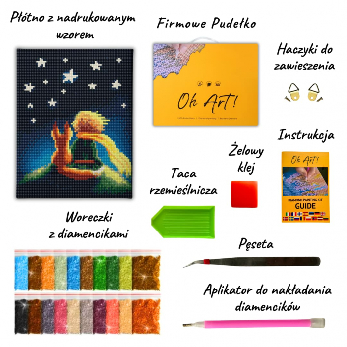 Set goblen cu diamante, cu sasiu, Aventura la tara, 40x50 cm [4]