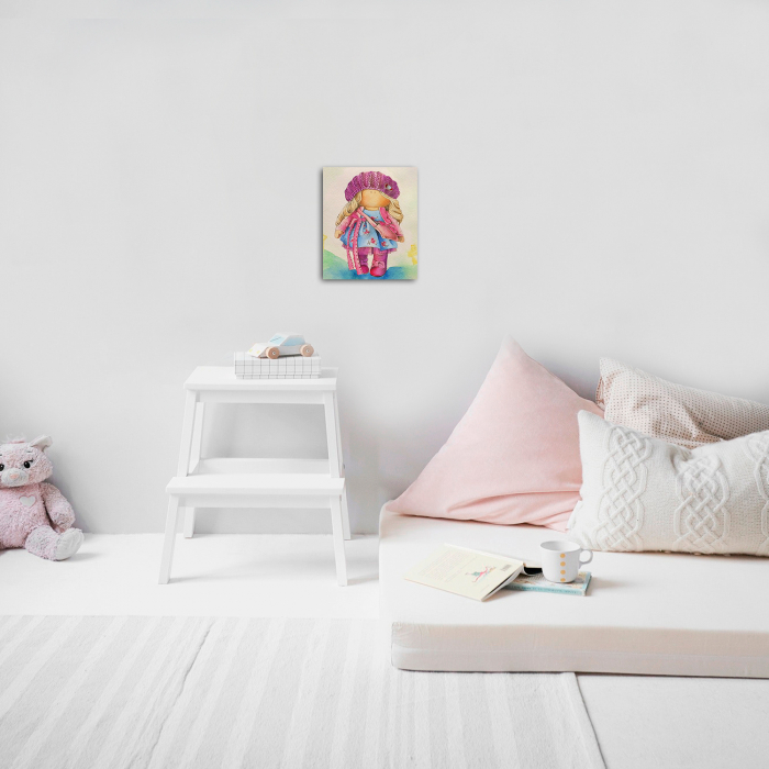 Goblen cu diamante, cu sasiu, Papusa Nicole, 30x40 cm [4]