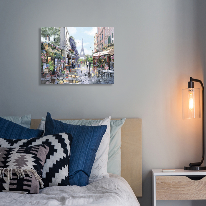 Set goblen cu diamante, cu sasiu, Parisul Primavara 40x50 cm [6]