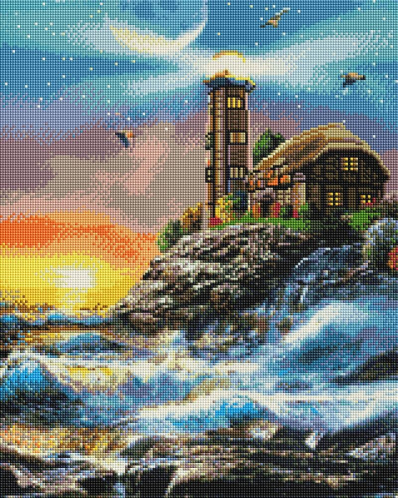 Set goblen cu diamante, cu sasiu, O lume feerica, 40x50 cm [1]