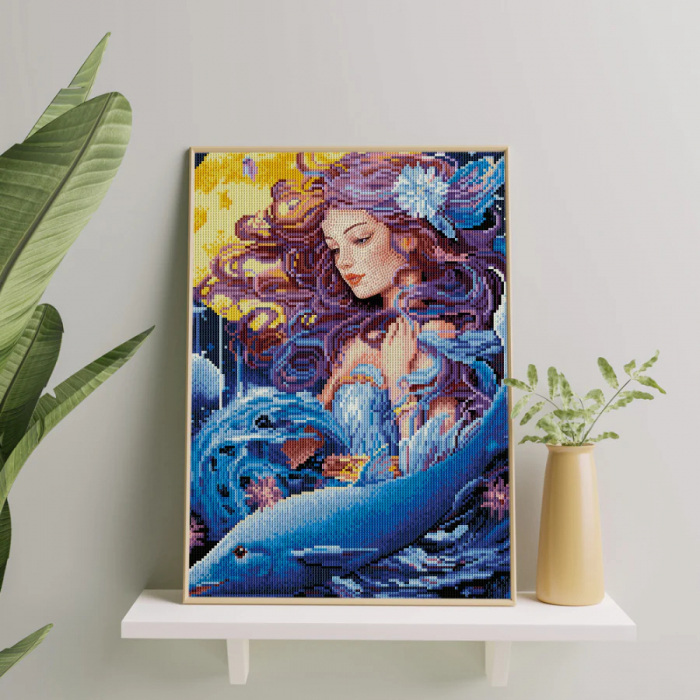 Set goblen cu diamante, cu sasiu, Nereida, 40x50 cm [3]