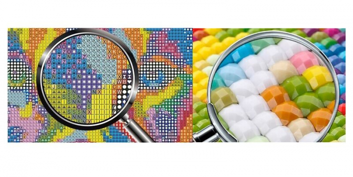 Set goblen cu diamante, cu sasiu, Ploaie peste oras, 40x50 cm [3]