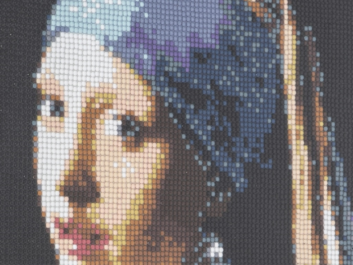 Set goblen cu diamante, fara sasiu, Fata cu cercel de perla - Vermeer, 40x50 cm [2]