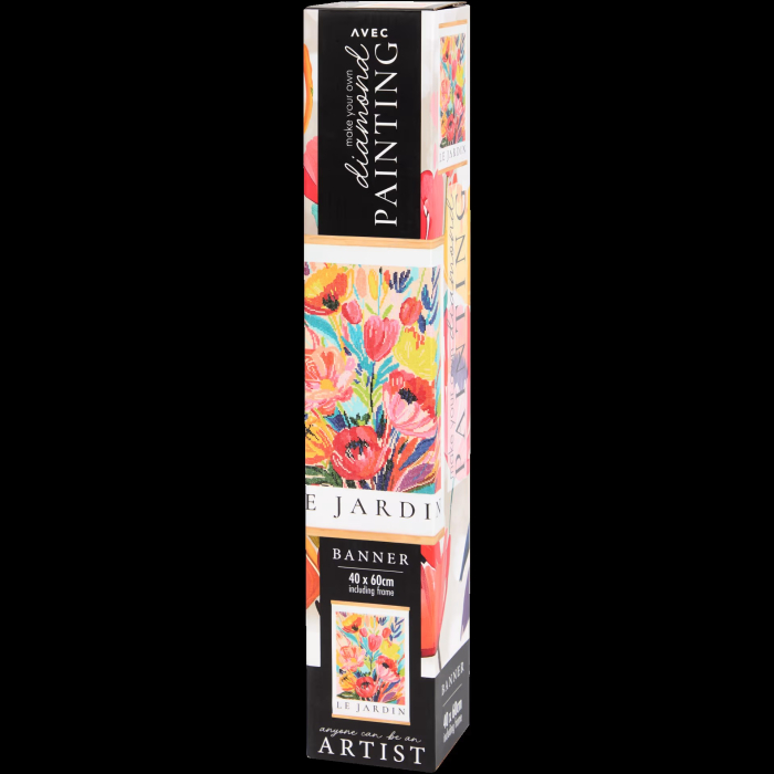 Set goblen cu diamante, fara sasiu, Gradina de flori, 40x60 cm [3]