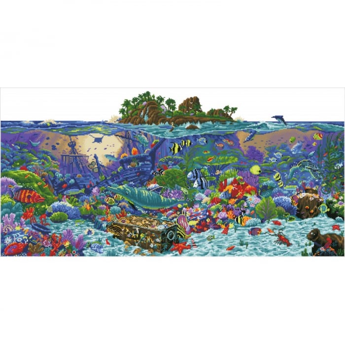 Goblen cu diamante,  Insula de corali, 132x65 cm [11]