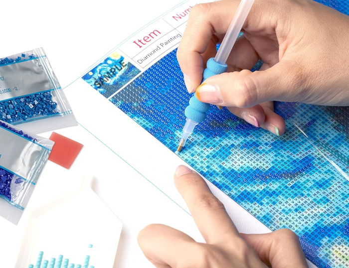 Set goblen cu diamante, fara sasiu, Buddha, 40x50 cm [8]