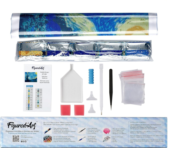 Set goblen cu diamante, fara sasiu, Magia luminii, 40x50 cm [5]