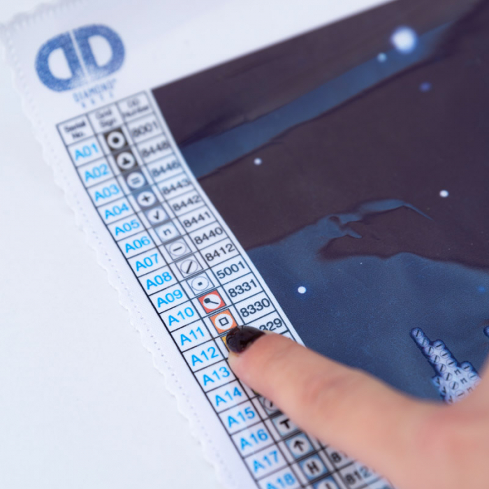 Set goblen cu diamante, fara sasiu, Magnolii pe catifea aurie (Martin Johnson Heade), 66x41 cm [5]