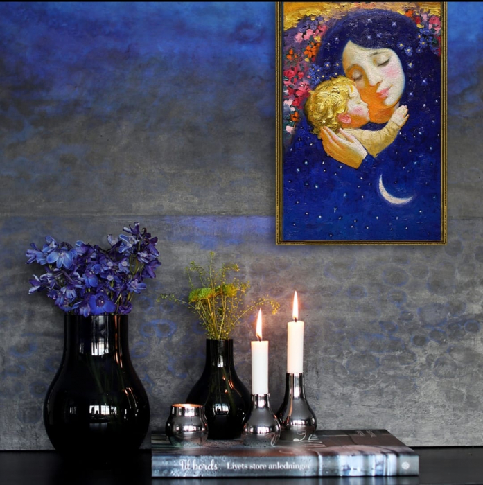 Set goblen cu diamante, fara sasiu, Maternitate, 38x27cm [4]